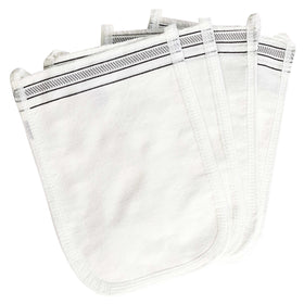 Cacala Turkish exfoliating mitts for face and body close-up; gentle exfoliation for smooth skin.