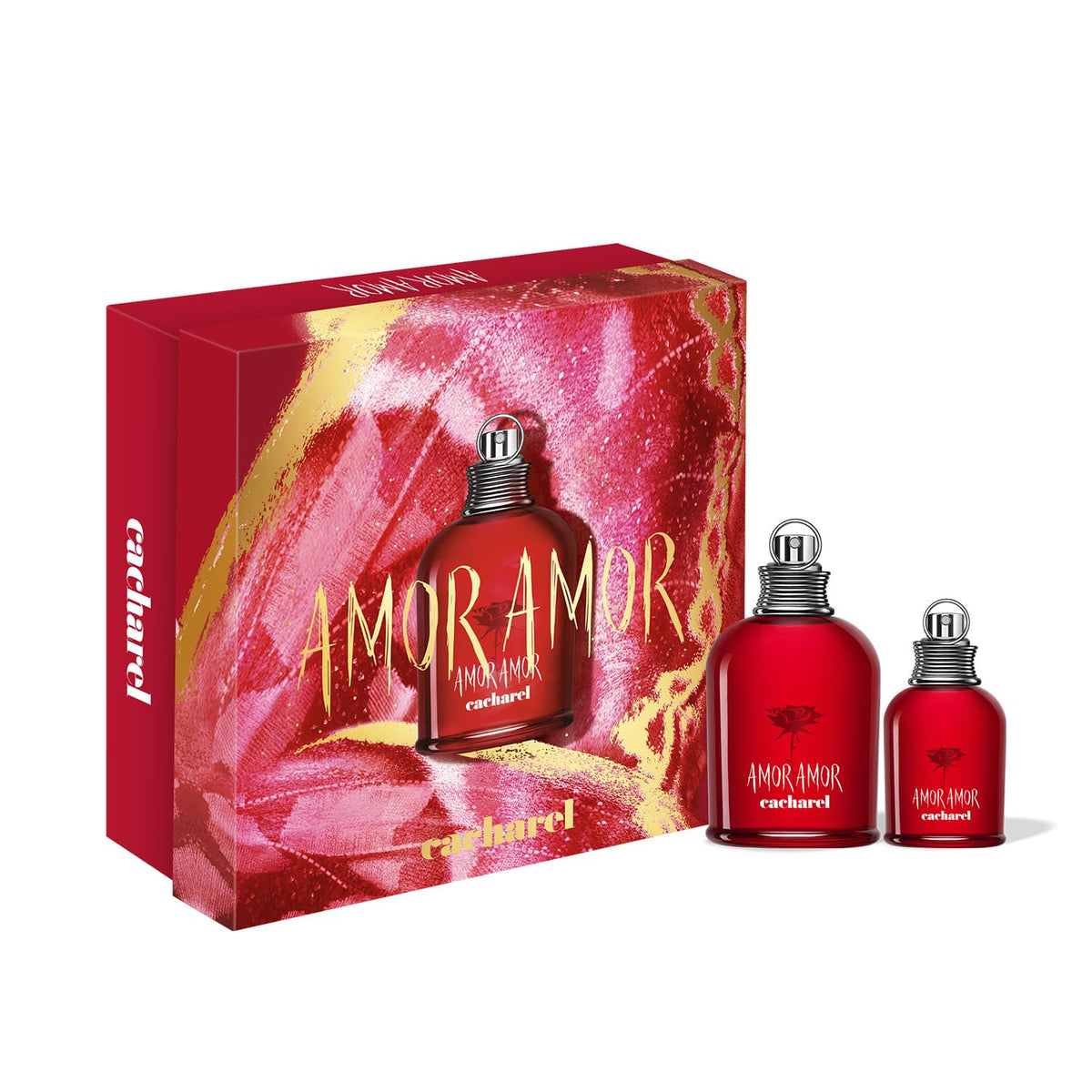 Cacharel Amor Amor bottle grenade front showing romantic design for everyday wear