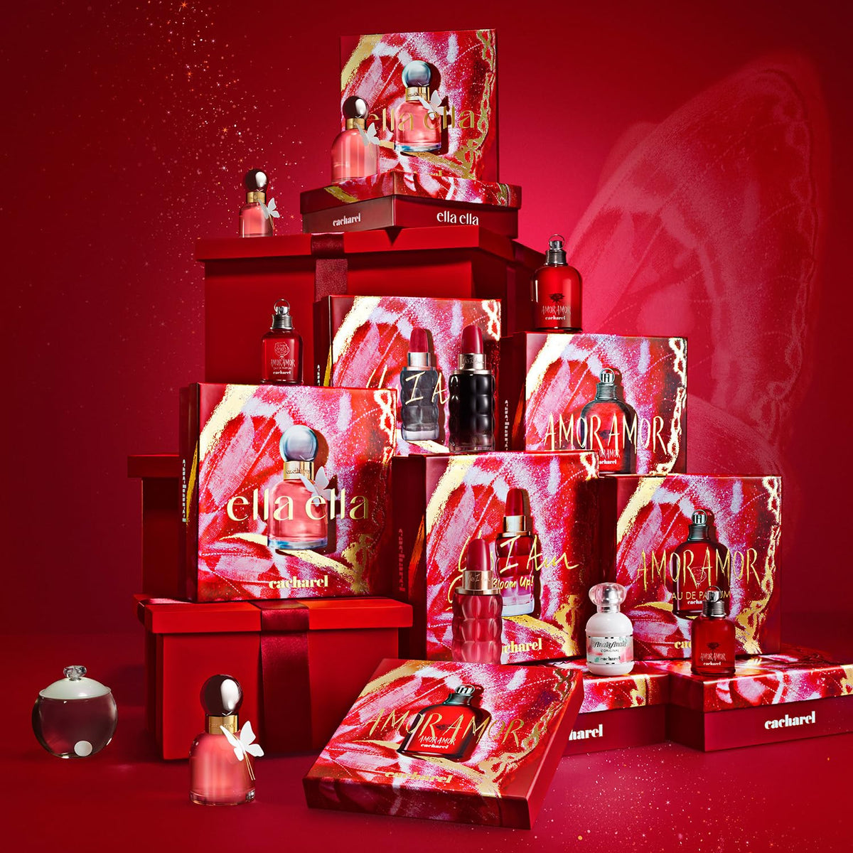 Cacharel Amor Amor packaging outer box signals premium gifting appeal