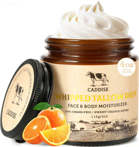 CADDISE whipped-beef-tallow-cream-jar provides light hydration for face and body
