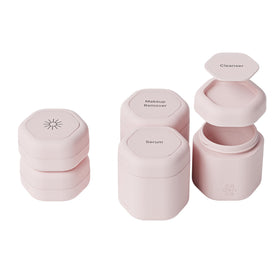 Cadence Core Skincare Capsule set with magnetic lids for organized travel storage