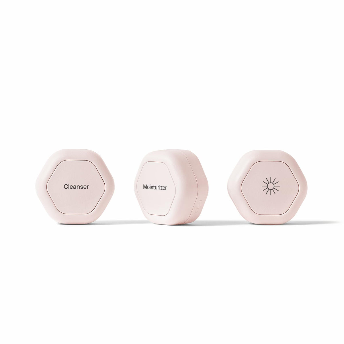 Cadence travel capsules cleanser cap demonstrating secure, spill-free transfer.