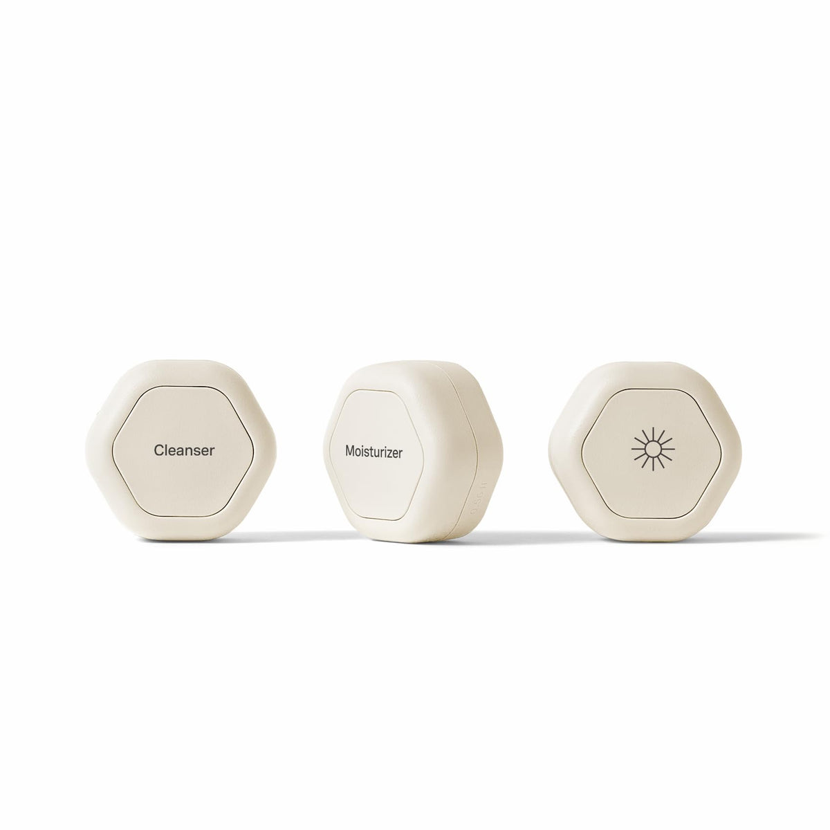 Cadence travel containers magnetic design enables easy stacking and space-saving packing.