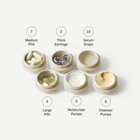 Cadence travel containers wide openings allow easy refilling.