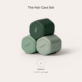 Cadence label tiles for shampoo and conditioner ensure quick identification