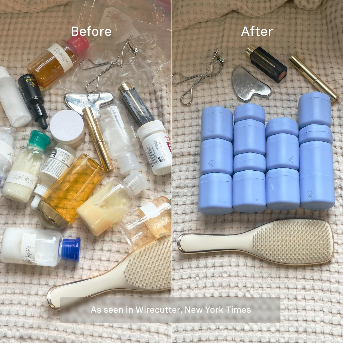 Cadence organized packing in a compact kit saves space in luggage