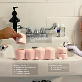 Cadence containers with wide mouths make filling and cleaning quick.