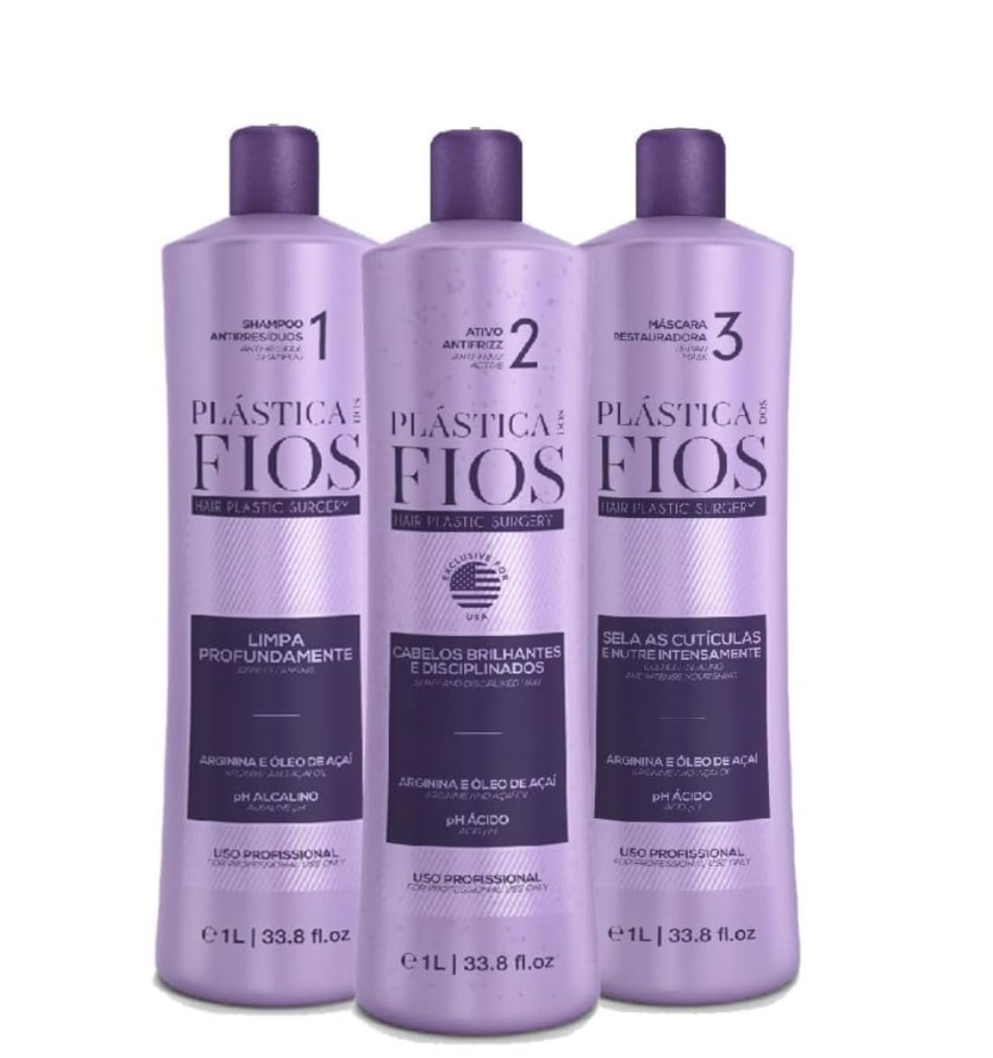 Cadiveu Plastica Dos Fios keratin treatment bottle for frizz control at home.