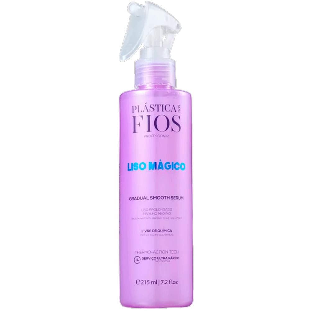 CADIVEU Liso Magico Smooth Serum bottle showing 215 ml capacity and premium finish