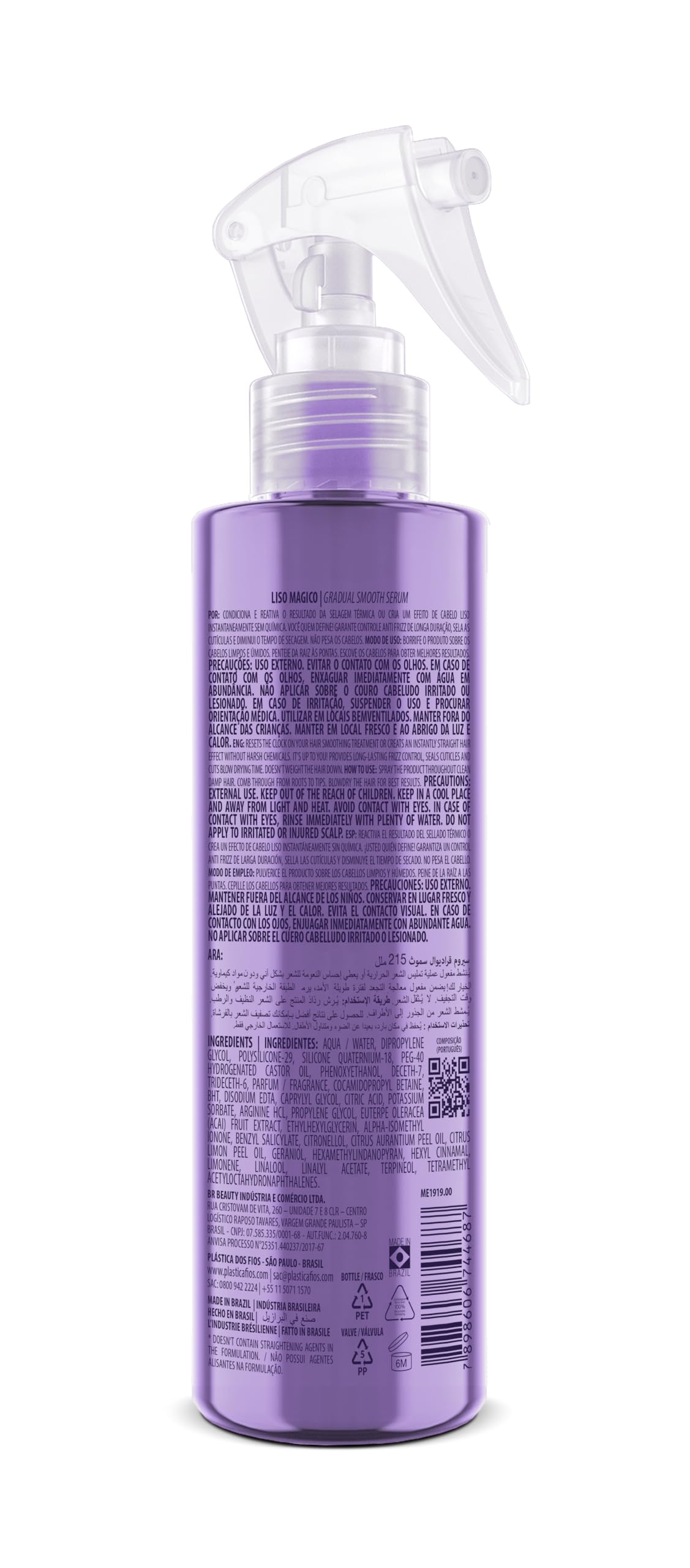 CADIVEU Liso Magico Smooth Serum with comb included for easy distribution