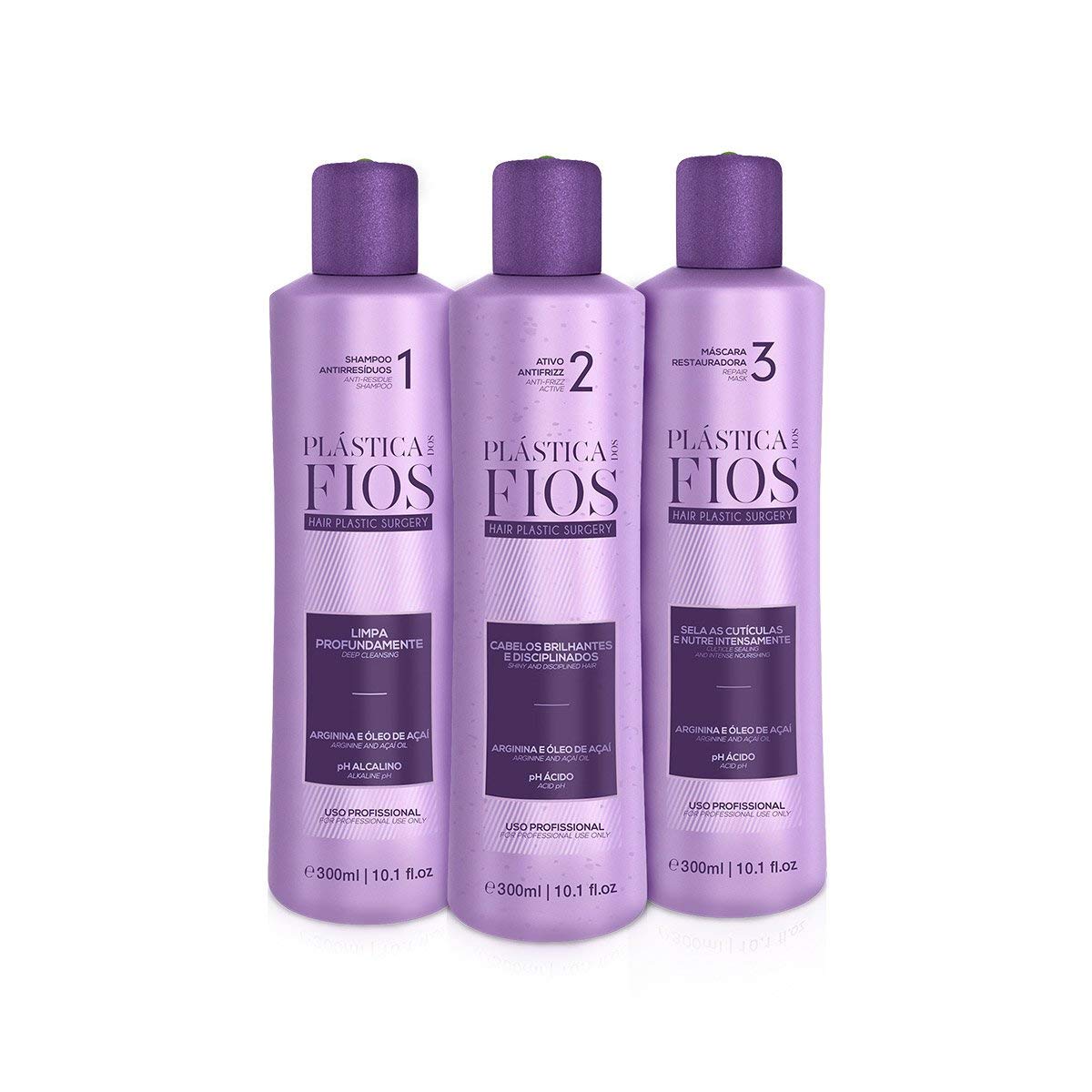 CADIVEU Plastica Dos Fios repair mask bottle with comb included for easy, even styling