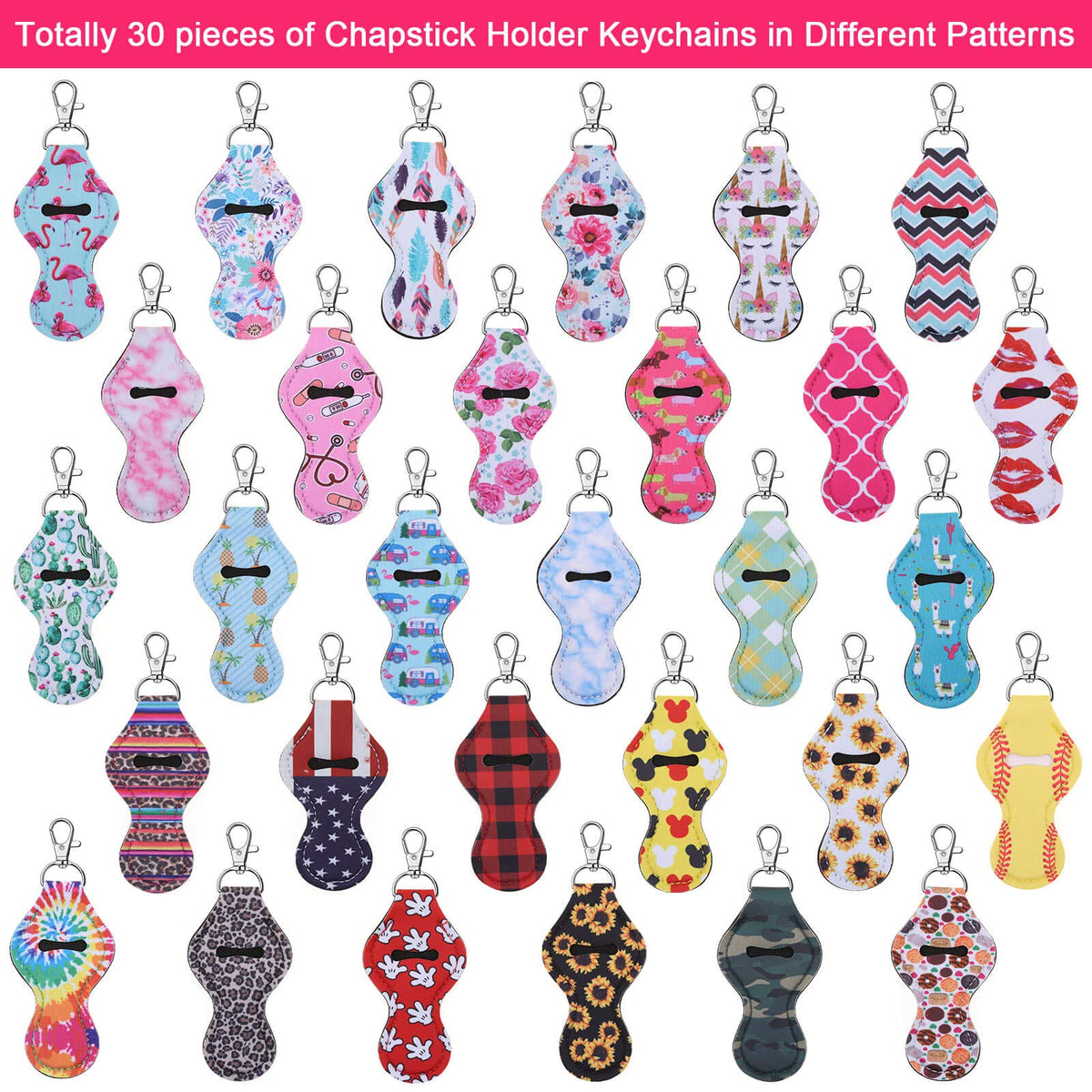 Caffox lip balm holder fits most standard lip balms and lipsticks.