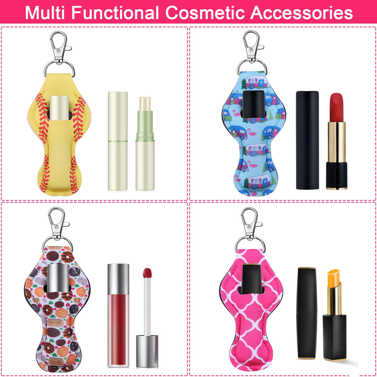 Caffox neoprene lip balm holder is waterproof and durable for outdoor use.
