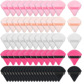 Caffox triangle powder puff in black for precise powder application and value