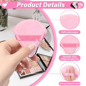 Caffox white triangle powder puff with soft touch for gentle setting powder