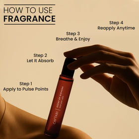 Caftari Jojoba base keeps skin hydrated while scent lingers