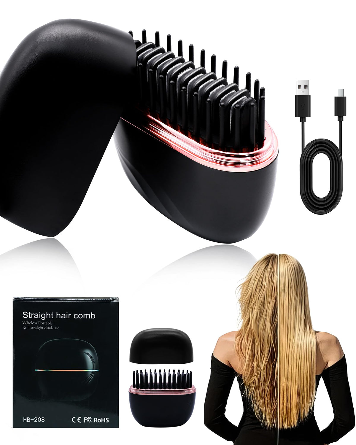 CAJECT Mini Hair Straightener pocket-size for quick touch-ups on the go