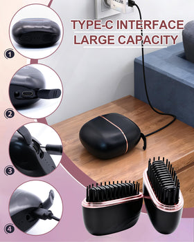 CAJECT Mini Hair Straightener Type-C recharge for fast power, ready travel
