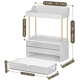 caktraie 2-pack multipurpose storage fits kitchen or desk for versatile organization.
