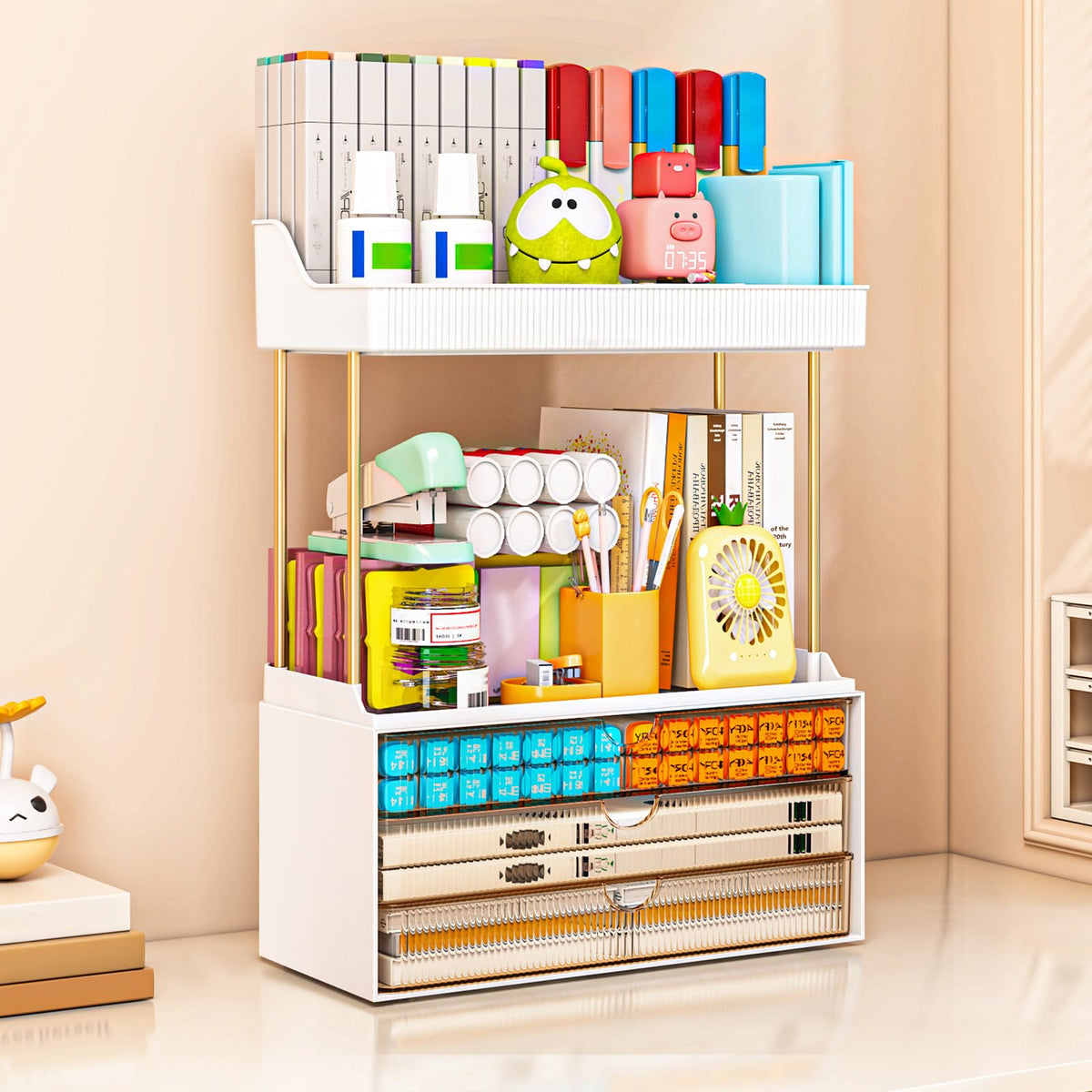 caktraie versatile placement on dresser or countertop for skincare
