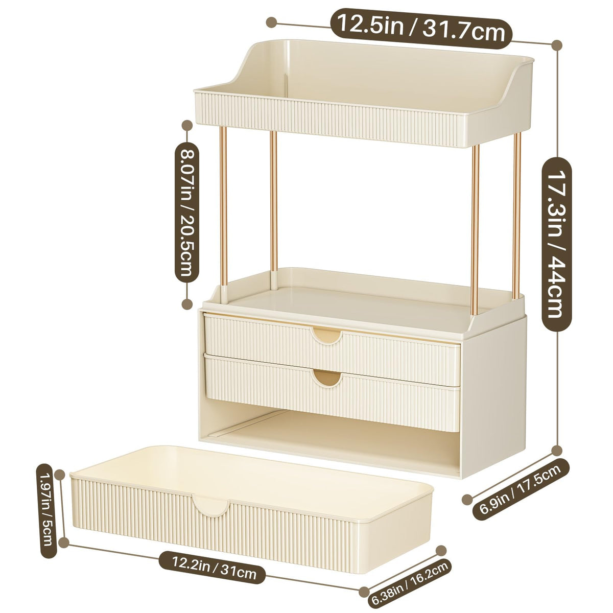 caktraie stable base with silicone pads for slip-free use on damp surfaces