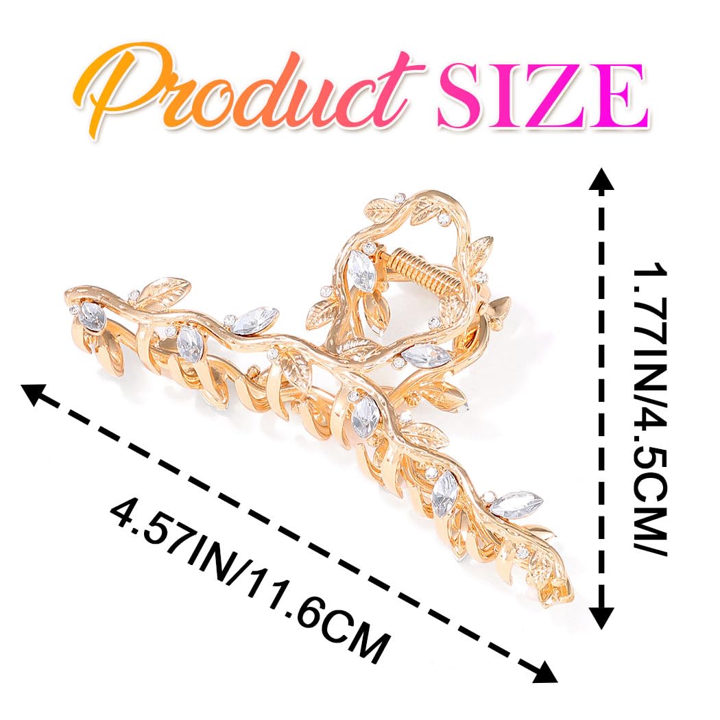 CAKURE gold leaf clip sparks elegance with versatile styling options