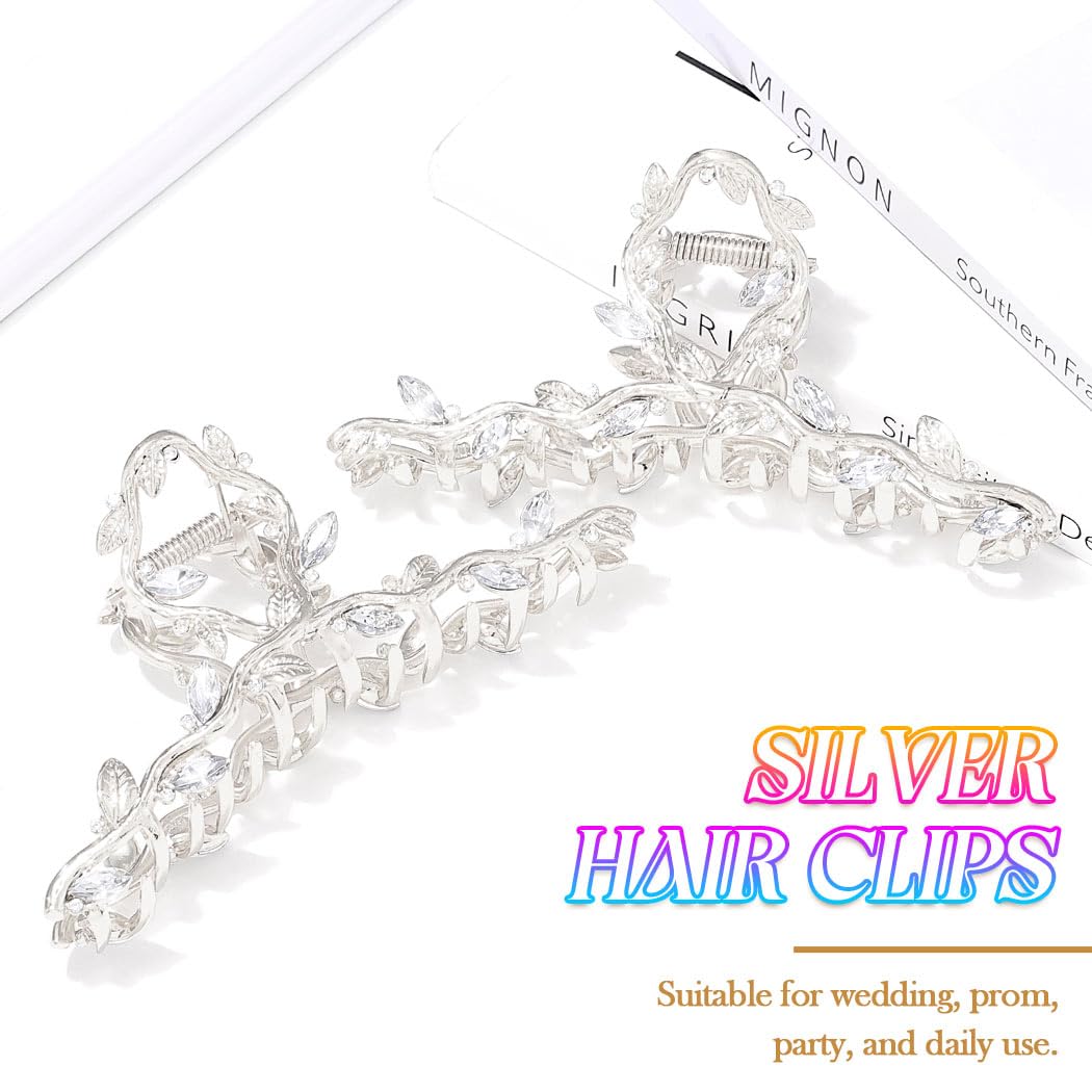 CAKURE rhinestone cross hair clip adds sparkle to bridal styles
