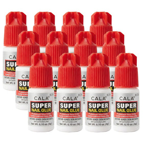CALA Super Nail Glue bottle close-up showing quick-dry hold for false nails.