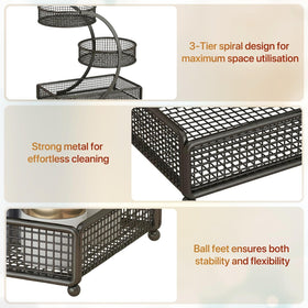Calaytaly metal storage rack suitable for bathroom or kitchen countertops