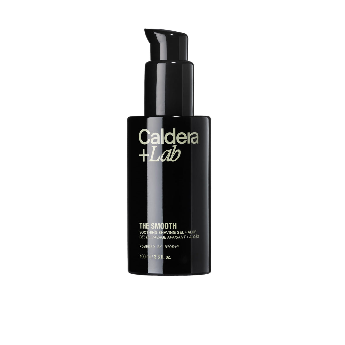 Caldera + Lab The Smooth bottle with pump for a ready-to-use shaving ritual.