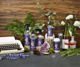 Caldrea Lavender Cedar Leaf packaging conveys a luxurious, spa-like scent.