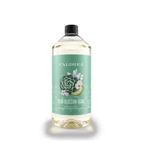 Caldrea Pear Blossom Agave refill bottle reducing waste while delivering fragrance.