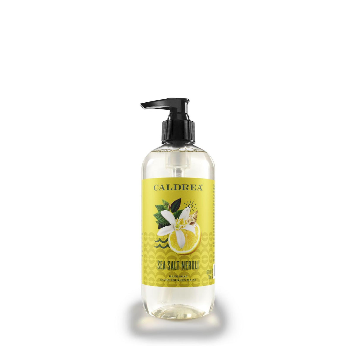 Caldrea Sea Salt Neroli hand wash bottle with a refreshing aroma and gentle cleansing.