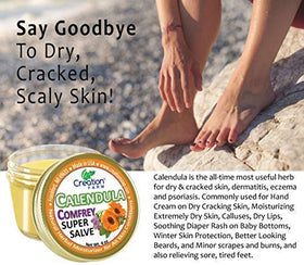 Calendula Comfrey Salve ingredients highlight calendula flowers for natural nourishment