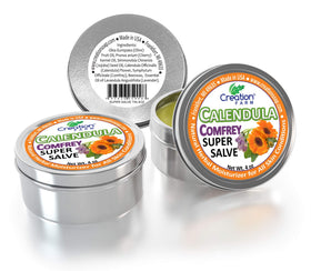 Calendula Comfrey Salve made in USA label highlights domestic craftsmanship