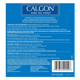 Calgon Spring Cherry Blossom body mist bottle, create a fresh daytime aroma.