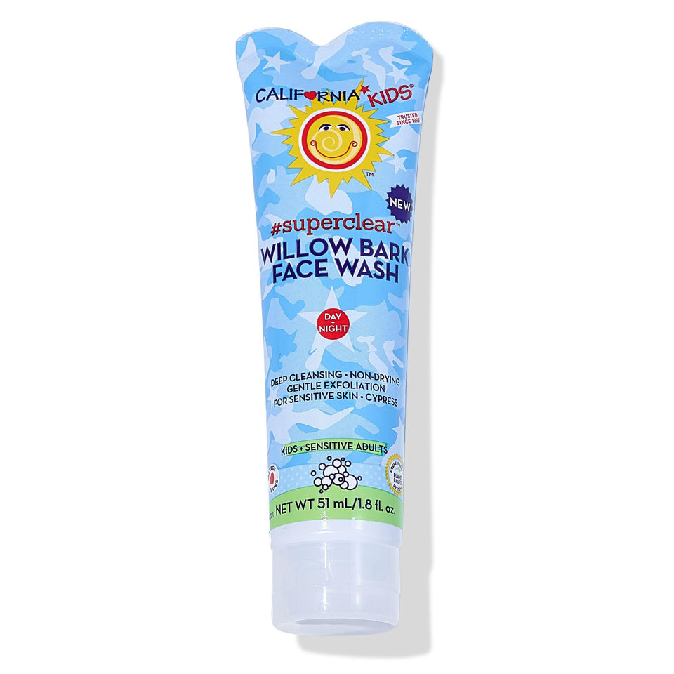 California Baby California Kids Face Wash bottle-front view for gentle exfoliation and clean pores