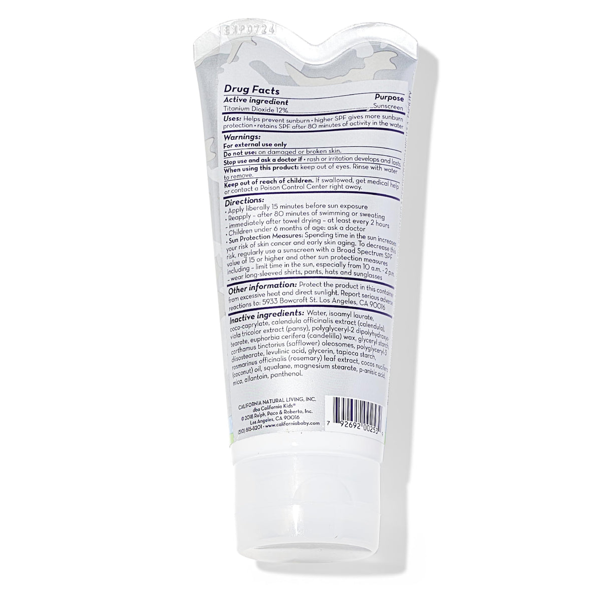 California Baby California Kids Sunscreen arm application demonstrates easy, gentle coverage for small arms.