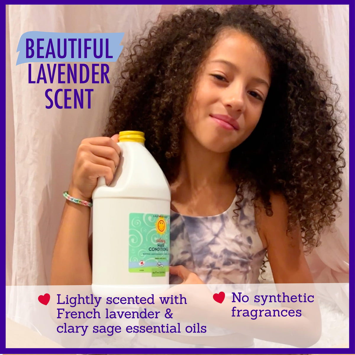 California Baby lavender scent aroma visual for calming bedtime routine
