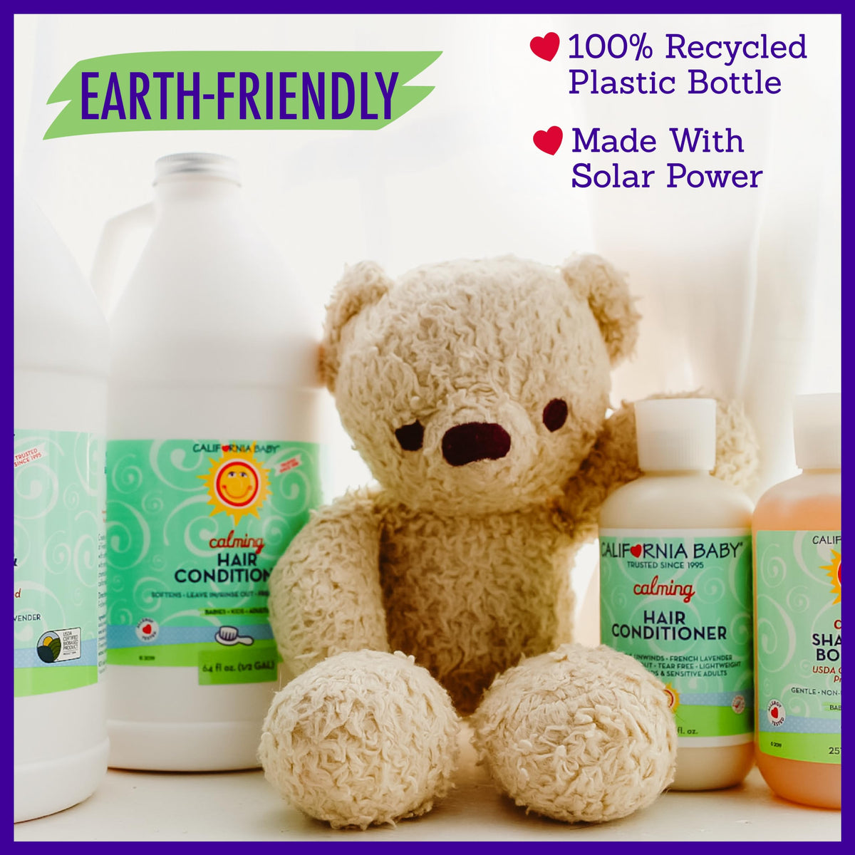 Eco-friendly packaging of California Baby Calming Hair Conditioner