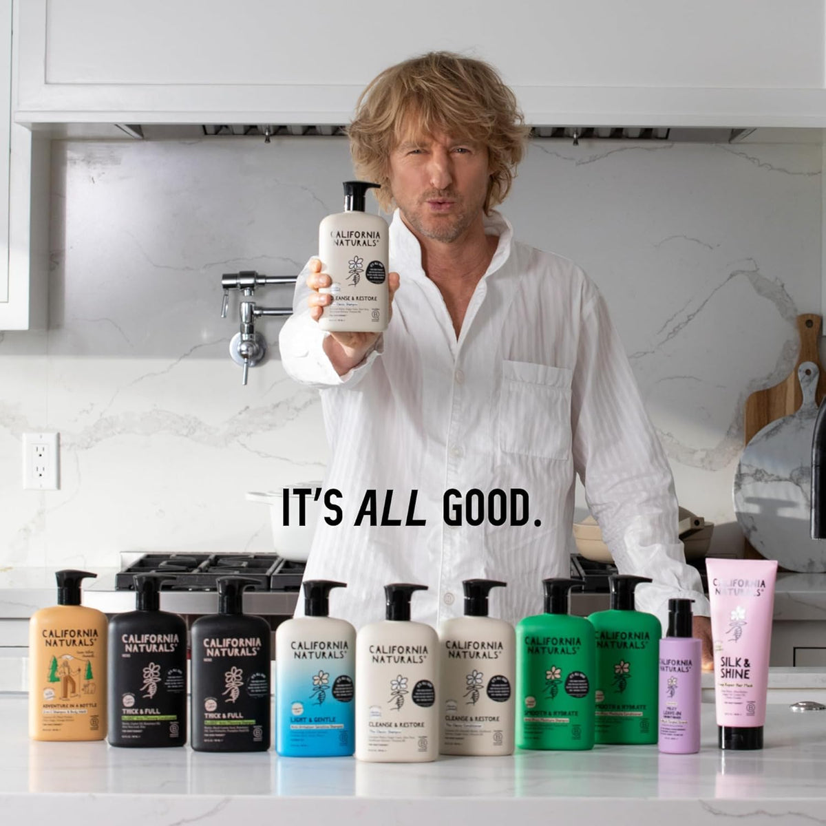 California Naturals Re:GRO application on damp hair for even coverage.