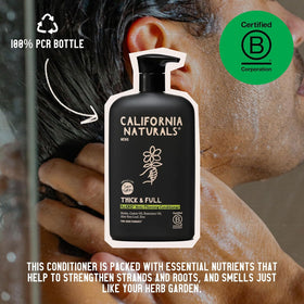 California Naturals Re:GRO fullness shot showing potential results.