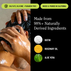 California Naturals Re:GRO label close-up showing clean, vegan, cruelty-free credentials.