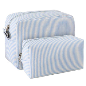 CALINNL large makeup bag folded for compact travel storage
