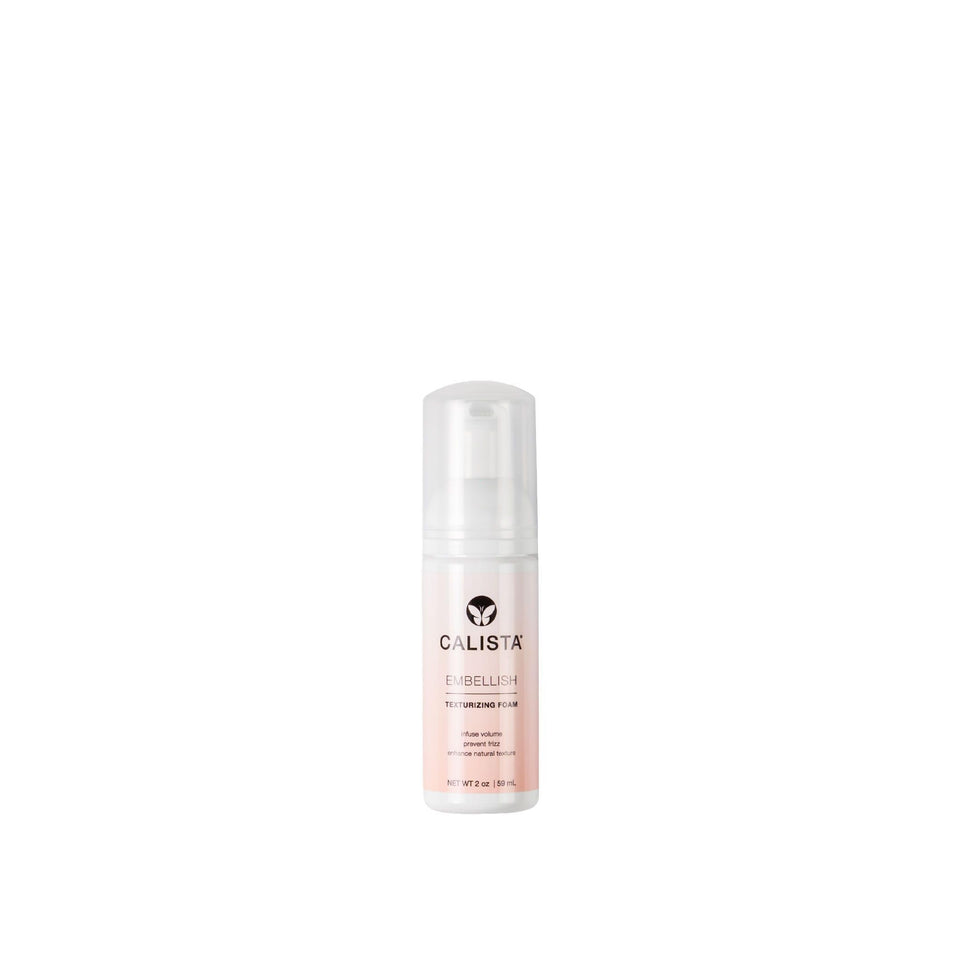 Calista Embellish Texturizing Foam bottle ready for quick volumizing styling