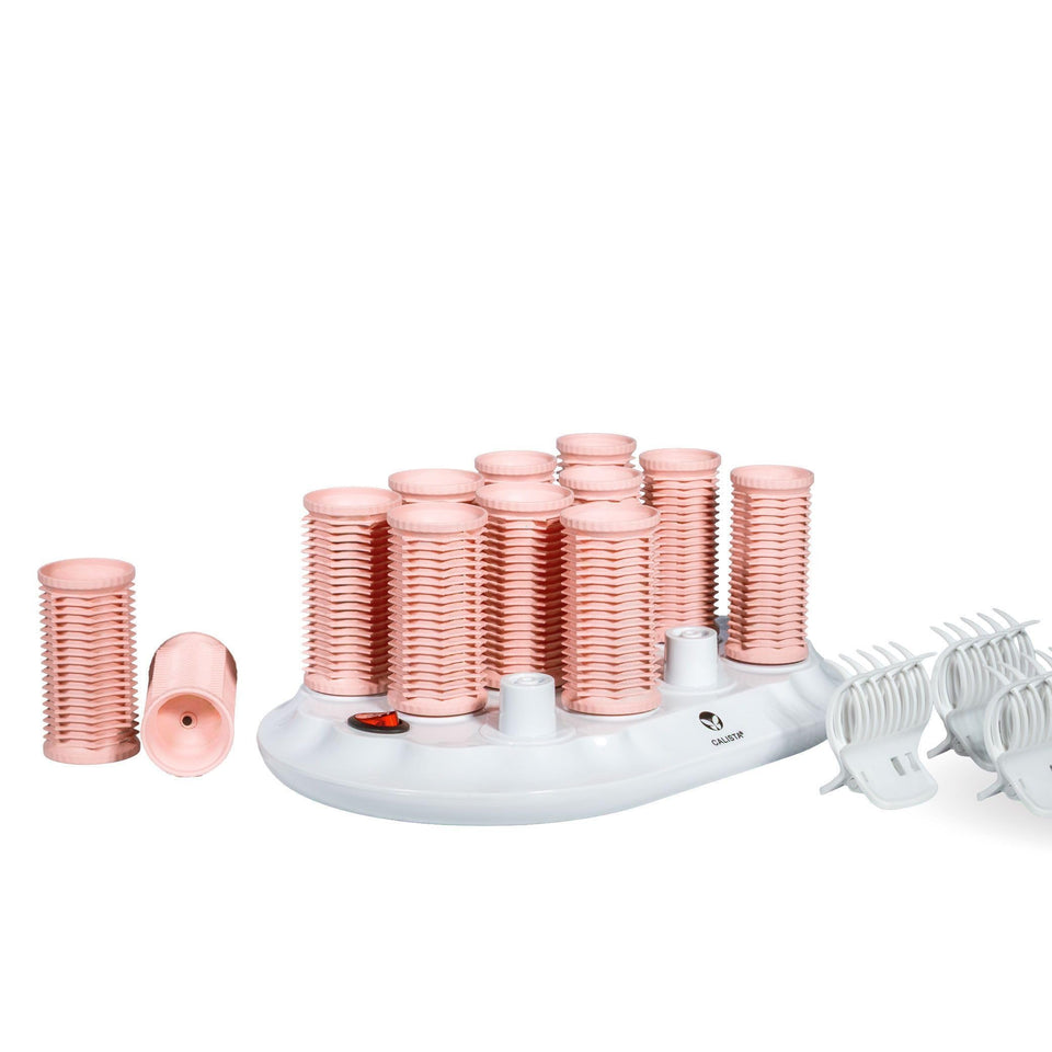 Calista Ion Hot Rollers base with rollers on the charging base for easy setup
