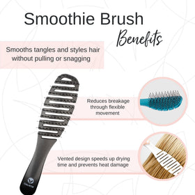 Calista Smoothie Brush smooths hair and reduces pulling across lengths