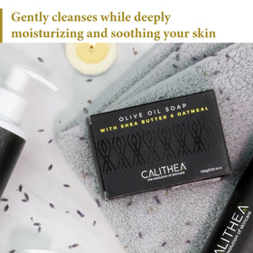 Calithea soap lather demo shows creamy bubbles for cleansing