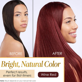 Close up of Callmynm Wine Red Hair Dye Shampoo lather forming color