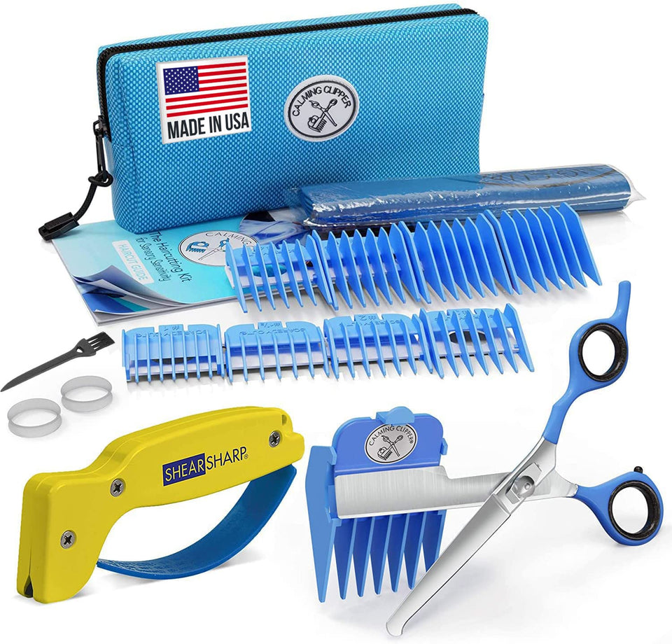 Calming Clipper silent haircut kit shown for sensory-friendly grooming.